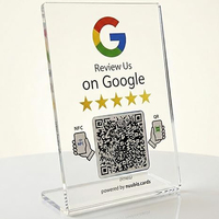 2026 Akıllı NFC Dokunmatik İnceleme Standı Akrilik QR Kodlu Tabela Tutucu (Google, Facebook ve Sosyal Medya için)