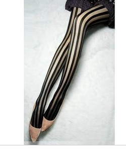 Mallas sexys <span class=keywords><strong>de</strong></span> jacquard para correr, barra vertical negra ultrafina, <span class=keywords><strong>de</strong></span> verano - Product Image 2