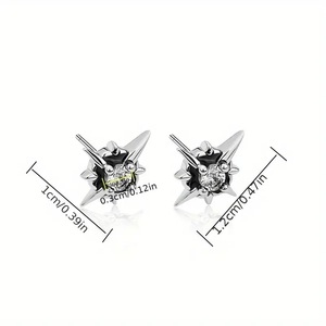 New Fashion Men's Stainless Steel <b>Stud</b> <b>Earrings</b> in North Star Design - Product Image 1