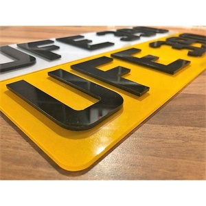 Placa de Matrícula Acrílica Personalizada, Placa de Número de <span class=keywords><strong>Coche</strong></span> de Plástico Transparente para Matrícula de Vehículo - Product Image 2