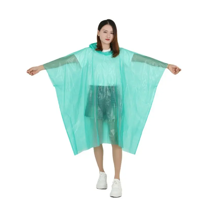 Volwassen Regenjas Custom Poncho Waterdichte Regenkleding Hoge Kwaliteit Reizen Damesregenjassen Kleding Plastic Regenjas Peva