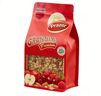 Sac en papier kraft avec fermeture éclair personnalisé imprimé sur mesure, sac refermable réutilisable personnalisé, emballage alimentaire, sac en PE brun