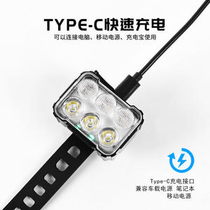 Ensemble de lumières de vélo avant et arrière, étanches, 4 modes, pour vélo de route et de montagne, accessoires de cyclisme - Product Image 2