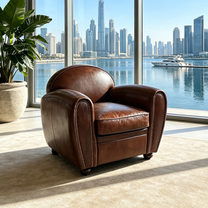 <span class=keywords><strong>Fauteuil</strong></span> de salon de luxe <span class=keywords><strong>en</strong></span> <span class=keywords><strong>cuir</strong></span> pleine fleur antique, style classique rétro, pour salle à cigares, mobilier de salon, <span class=keywords><strong>fauteuil</strong></span> à la mode ancienne - Product Image 3