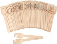 Kit de vaisselle jetable biodégradable et écologique fabriqué en Chine pour un usage quotidien, avec fourchette, couteau, serviette et cuillère en bois, emballé dans du papier