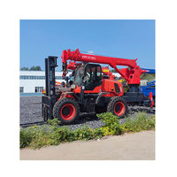 Chariot élévateur tout-terrain de haute qualité avec hauteur de fourche réglable et rotation à 360 pour tous les terrains, moteur et moteur inclus