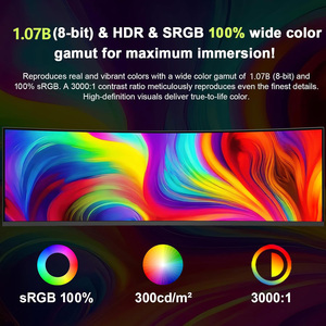 5K 49 inch Cong LCD chơi game màn hình 1ms 120/180/240Hz thích ứng Sync/ánh sáng màu Xanh Thấp PC màn hình với nâng và xoay khung - Product Image 2
