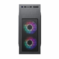 Casing Komputer ATX dengan Panel Depan Bergaya Brushed, Komponen Komputer