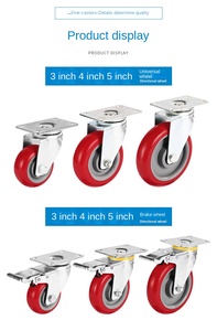 100 mm Hochbelastbare Geschmiedete Stahl-Schwenkrollen mit Gesamtbremse, Oberplatte, Kugellager und Elektrophoretischer Beschichtung für Wagen - Product Image 5