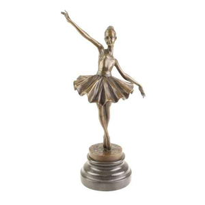 Statuetta <span class=keywords><strong>in</strong></span> Poliresina di Ballerina Danzante <span class=keywords><strong>in</strong></span> <span class=keywords><strong>Bronzo</strong></span> - Product Image 2