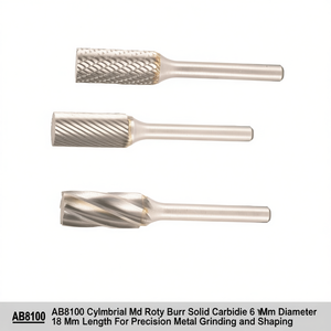 Fraise rotative cylindrique en carbure solide Ttake AB8100, diamètre 6 mm, longueur 18 mm, pour le meulage et le façonnage de précision des métaux - Product Image 2