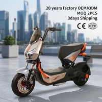 Vélo électrique de ville et moto à moteur brushless 1000W, livraison rapide depuis l'usine chinoise, Emoto Scooty populaire avec NFC pour la livraison