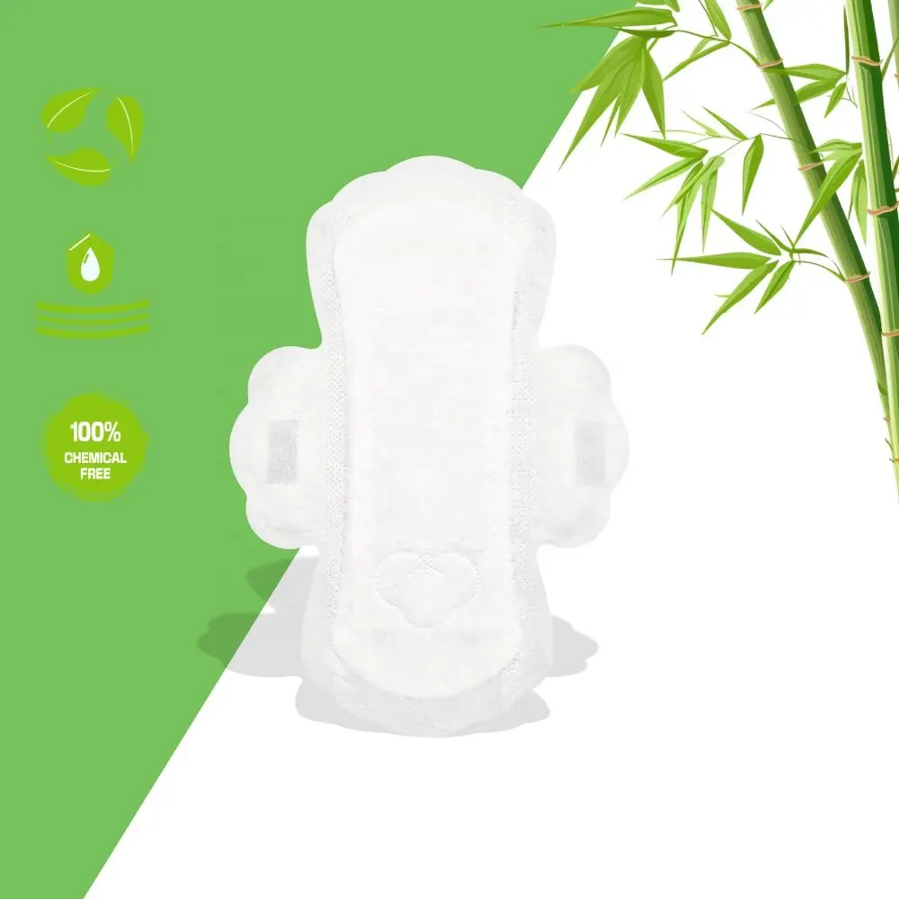 Mini assorbenti igienici personalizzati di marca femminile biodegradabile organico delle donne 190mm alato