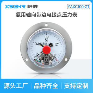 Yaxc 100Zt Axial Ammonia Electric Contact Pressure <b>Gauge</b> Analog Panel Type 100mm 1.6 Accuracy <b>Thread</b> Connection - Product Image 2