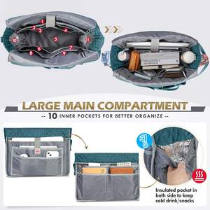 <span class=keywords><strong>Bolsa</strong></span> <span class=keywords><strong>de</strong></span> Transporte Profesional para Portátil <span class=keywords><strong>de</strong></span> Viaje Grande <span class=keywords><strong>de</strong></span> 15.6 Pulgadas, Maletín Aislado <span class=keywords><strong>de</strong></span> Nailon para <span class=keywords><strong>Trabajo</strong></span>, Universidad, Enfermera, Maestra, con Múltiples Bolsillos Dobles - Product Image 2