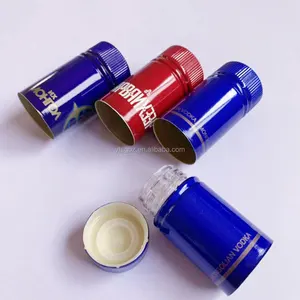 Farklı Renk Alüminyum döner kapaklı şişeler için PE liner ile şarap şişesi