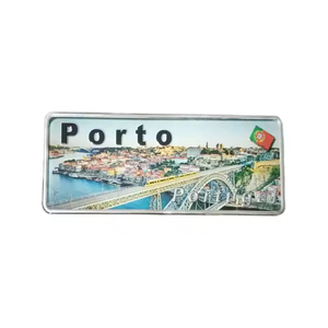Patrón personalizado Porto Portugal Letrero de metal Bandera portuguesa <span class=keywords><strong>Ciudad</strong></span> País Carretera Cartel de chapa en relieve Regalo de metal de pared - Product Image 1