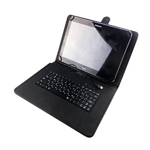 Factory Price Wired Keyboard Back Support Type Pc Buckle Tablet Keyboard Case For Samsung Galaxy Tab Tablet