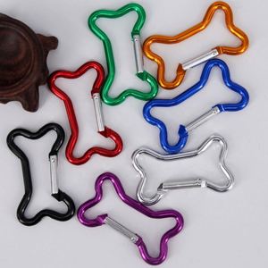 Custom Logo Bone Shaped Aluminum Alloy Camping Accessories Buckle Carabiner <b>Hook</b> <b>Clips</b> Durable Portable Keychain Promotional - Product Image 5