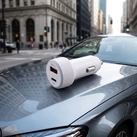 Pengisi Daya Mobil Listrik Universal 48W PD3.0 QC3.0 Pengisian Cepat dengan Port USB-A dan Type-C untuk Ponsel, Jam Tangan, Kamera, dan Perangkat Pintar