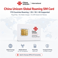 Carte SIM IoT d'itinérance internationale China Unicom 3G/4G GSM pour 175 pays, signal stable, suivi GPS, logistique, suivi d'actifs, PC