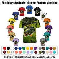 Nouveau T-shirt décontracté à col rond et manches courtes pour homme, imprimé numérique 3D, coupe ample, collection été 2026, pour le commerce transfrontalier Europe-Amérique