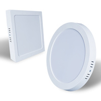 Super fournisseurs de panneaux lumineux LED carrés 12W 18W 24W 36W, lampe ronde carrée d'intérieur, luminaire de plafond à montage en surface, panneau lumineux LED