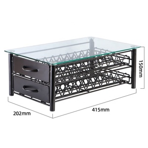 Tiroir de rangement pour dosettes de café <span class=keywords><strong>Nespresso</strong></span> Vertuo, capacité 40 dosettes, support en métal avec dessus en verre, à placer sous la machine, station à expresso - Product Image 3