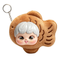 Porte-clés Kawaii portable en peluche douce et tactile, anti-stress, jouet à collectionner