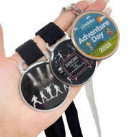 Médaille en métal inoxydable personnalisée avec logo pour le pickleball, le golf et les événements sportifs, finition anti-ternissement, revêtement protecteur en époxy imprimé
