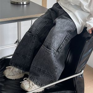 Ropa de calle de otoño 2025, ropa personalizada para niños, pantalones <span class=keywords><strong>vaqueros</strong></span> rectos de gran tamaño para niños, pantalones <span class=keywords><strong>vaqueros</strong></span> para niños - Product Image 6