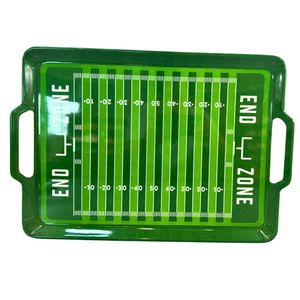 Bandeja de <span class=keywords><strong>melamina</strong></span> con asas para servir, diseño de campo de fútbol americano - Product Image 3