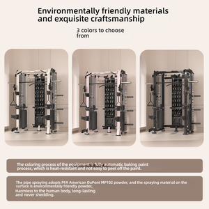 Equipo de Gimnasio Comercial, Máquina Smith, Rack de Sentadillas con <span class=keywords><strong>Cables</strong></span> Cruzados, Acero, Capacidad de Carga de 1000 kg, Dispositivo de Entrenamiento Integral - Product Image 3