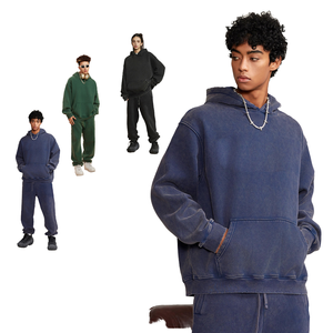 Sudadera con Capucha Retro Lavada RNSHANGER de Alta Calidad Personalizada, 100% Algodón, Sudadera Holgada de Hip Hop, Sudadera con Capucha Vintage de Corte Holgado - Product Image 4