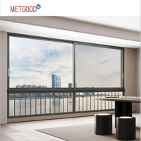 METGOOD, decoración moderna para casa, ventanas corredizas coloniales negras, imagen de aleación de aluminio, precio al por mayor, correderas coloniales de alta calidad