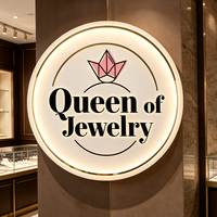Letrero Comercial Acrílico Retroiluminado Elegante y Personalizado para Joyerías, Logotipo Luminoso Premium para Negocios de Cosméticos y Salones de Uñas