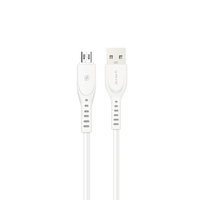 Kabel Data Pengisian Cepat Micro USB 1M untuk Android 3A USB 2.0 PVC Kabel Tembaga Murni Power Bank Earphone Garansi 12 Bulan