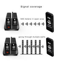 Système de radiomessagerie sans fil pour dispositif d'appel de file d'attente de restaurant avec 16 téléavertisseurs vibrants