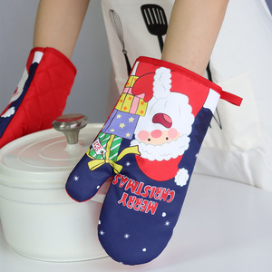 New Product Ideas 2026 Christmasrs Oven Mitts and Potholde Set Christmas Santa Snowman <strong>Pot</strong> <strong>Holders</strong> Heat Resistant Cooking Gloves - Product Image 3