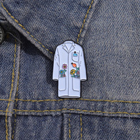 Grosir dalam stok bunga warna-warni mantel putih bros lembut Enamel kerah Pin dasi untuk dokter Suster hadiah Souvenir