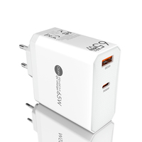 Nouveau chargeur rapide USB-C GaN 65W PD 3.0 à 1 port tendance avec protection OTP, adaptateur pour ordinateur portable