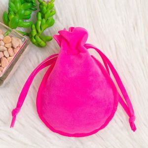 Petites pochettes en flanelle recyclables double face 7*9cm pour bijoux et artisanat avec cordon de serrage – Vente directe fabricant - Product Image 2