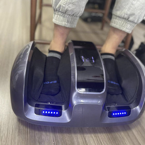 Foot Massager With Heating Vibration Meridian Kneading For Home Use Dark Blue <b>Plug</b> In Button <b>Control</b> - Product Image 2