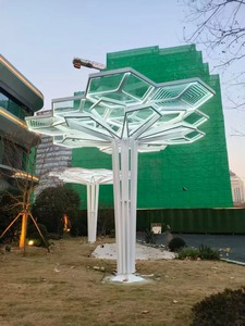Geometric Stainless Steel Canopy Honeycomb Light Landmark-Grade Artistic Shade for Premium Real <strong>Estate</strong> Projects - Product Image 1