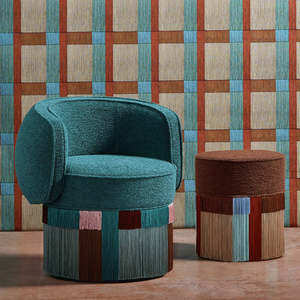 Sillón giratorio de diseño HEC Mid-Century, sofá de terciopelo de lujo para sala de estar, bar y muebles de Club - Product Image 6