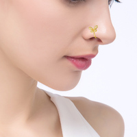 FY mode bijoux minimaliste faux nez anneaux fleur étoile géométrique oeil sans perçage nez anneau Clip manchette pour hommes femmes