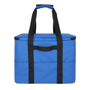Senda New Fashion Durable Large Capacity Double-Deck Blue Nylon Polyester Thermal Cooler Bag Waterproof Insulated Eco-Friendly - Product Image 5