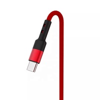 Kabel pengisi daya USB mikro, kabel Data USB mikro kepang nilon 1M dengan pengisian cepat jaket TPE untuk ponsel Huawei Samsung, kabel Data Tipe C Sto