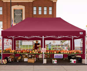 Pour ABCCANOPY 10x20FT Style Moderne Premium Instantané Pop up Auvent Tente avec Élégante Fenêtre D'église <span class=keywords><strong>Bourgogne</strong></span> pour Les Événements En Plein Air - Product Image 6