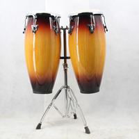 Professional Conga Drum Set With Stands Konka Latin Professional Music Percussion for Wholesale with Wood Material